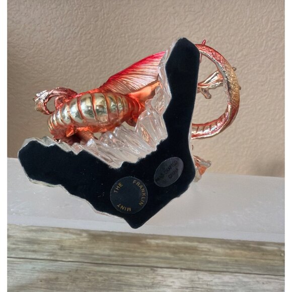 Franklin Mint Michael Whelan Guardian of the Crystal Cave Dragon Figurine - Picture 7 of 16
